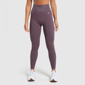 Gymshark Plum Pink Dark Grey Marl Seamless Leggings Size XS